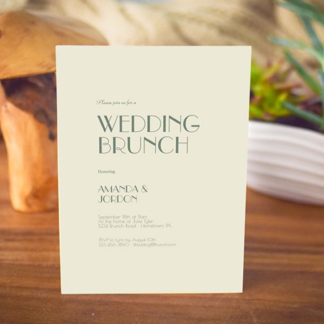 Autumn Boho Deco | Cream Wedding Brunch Invitation (Creator Uploaded)