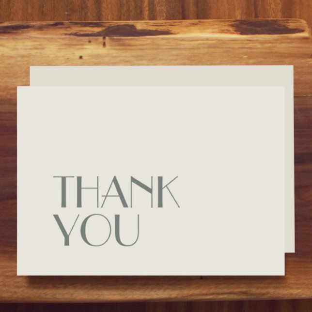 Autumn Boho Deco | Cream Wedding Flat Thank You Card (Creator Uploaded)