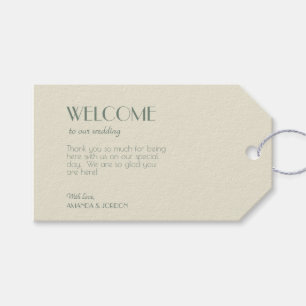 Autumn Boho Deco Cream Wedding Gift Tags