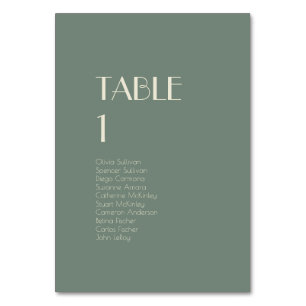 Autumn Boho Deco   Sage Green Table Number Guests