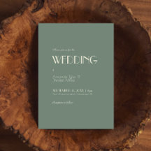 Autumn Boho Deco | Sage Green Wedding Invitation