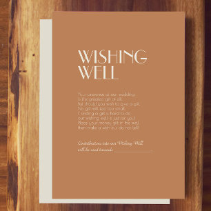 Autumn Boho Deco   Terracotta Wedding Wishing Well Enclosure Card