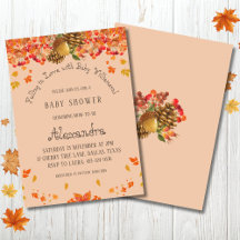 Autumn Boho Floral Falling in Love Baby Shower 