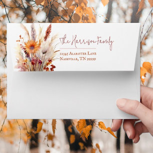 Autumn Boho Floral Wedding   White Envelope