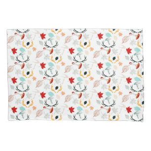 Autumn Boho Leaves Fall Forest Watercolor Pillowcase