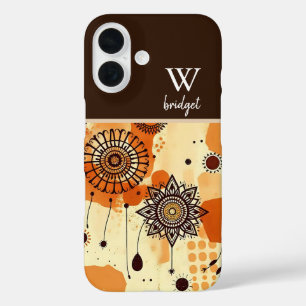 Autumn Boho Mandala Warm Earthy Floral  iPhone 16 Case