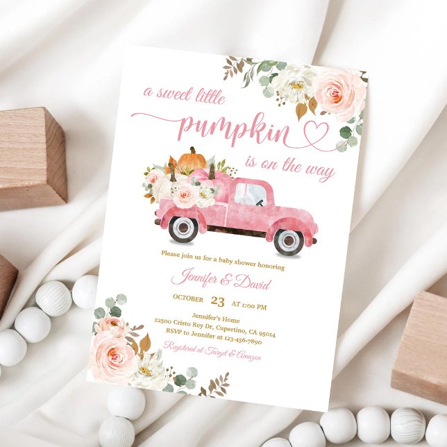Autumn Boho Pumpkin Baby Shower Invitation (Creator Uploaded)