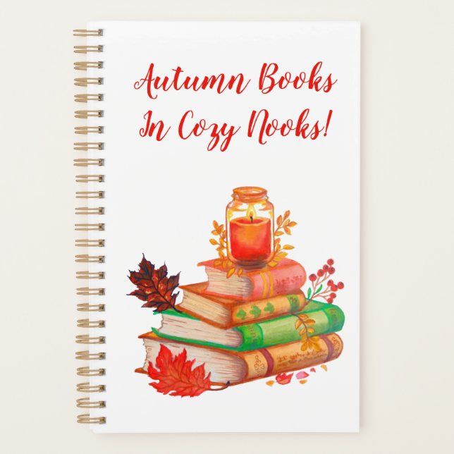Autumn Books Watercolor Illustration Planner (Front)