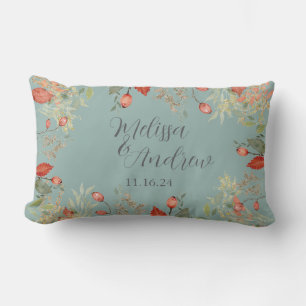 Autumn Botanical Newlywed Lumbar Cushion