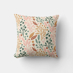 Autumn Botanical Pattern Cushion