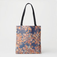 Autumn Botanicals in Earthy Neutrals and Navy