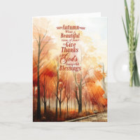 Autumn Bountiful Blessings Christian Thanksgiving