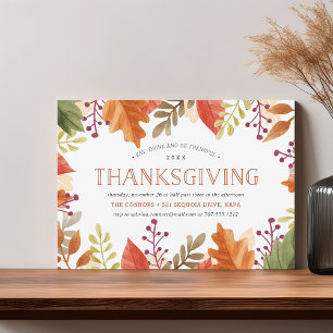 Autumn Bounty   Thanksgiving Dinner Invitation