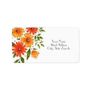 Autumn Bouquet Label