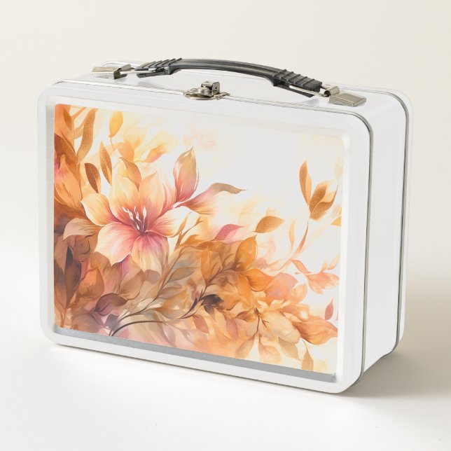 Autumn Bouquet Metal Lunch Box (Front)