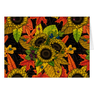 Autumn bouquet on black