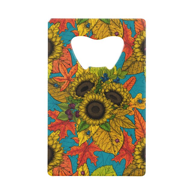 Autumn bouquet on blue (Front)