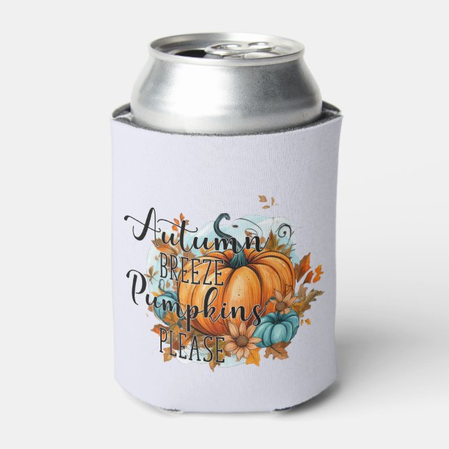 Autumn Breeze, Pumpkins Please – Cosy Fall Vibes Can Cooler (Can Front)