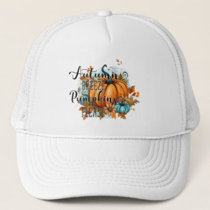 Autumn Breeze, Pumpkins Please – Cosy Fall Vibes Trucker Hat