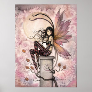Autumn Breezes Fall Fairy Fantasy Art Poster