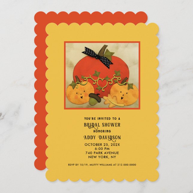 Autumn Bridal Shower Invitation (Front/Back)