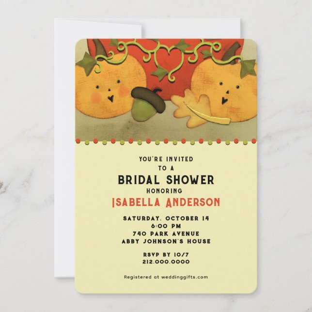 Autumn Bridal Shower Invitation (Front)
