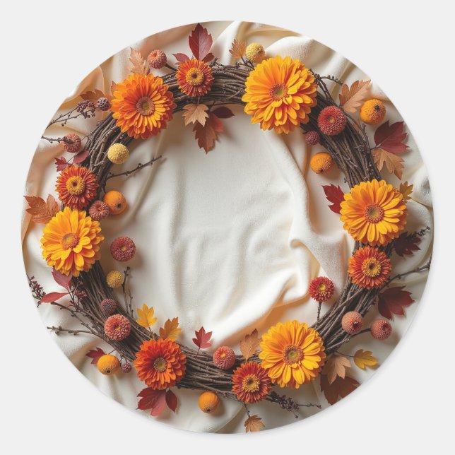 Autumn Bridal Wreath Sticker (Front)