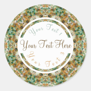 Autumn Brown Fall Green Scrapbook Crafting Craft C Classic Round Sticker