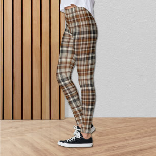 Autumn Browns Plaid Leggings