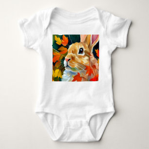 Autumn Bunny Baby Bodysuit