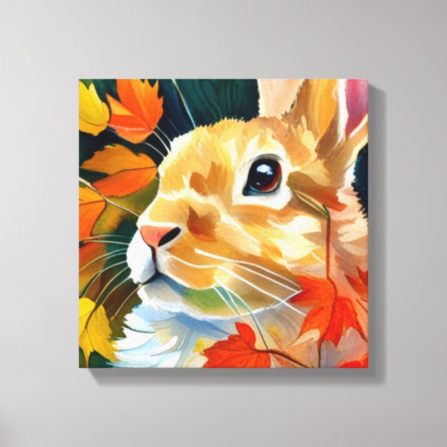 Autumn Bunny Canvas Print (Front)