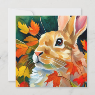 Autumn Bunny Holiday Card
