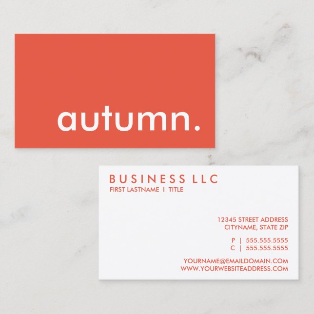 autumn. business card (Front/Back)