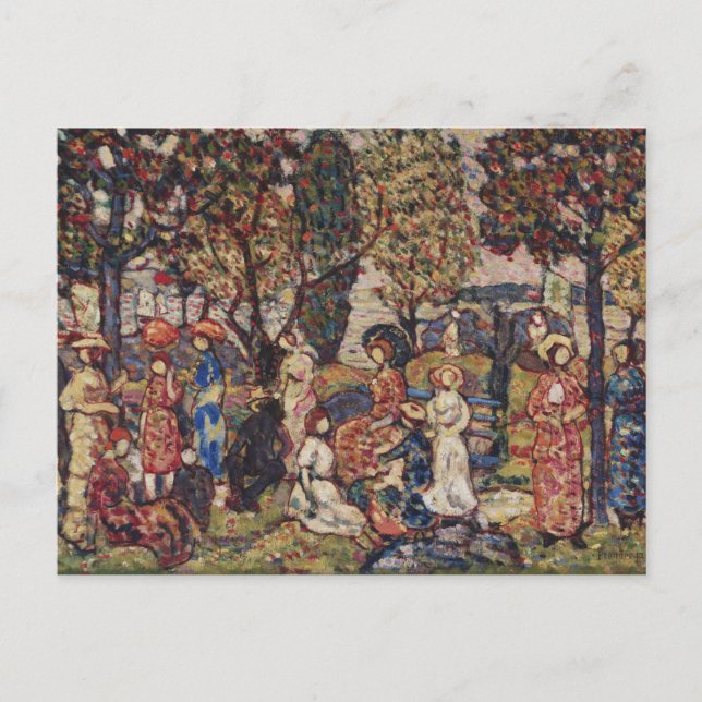 Autumn by Maurice Prendergast, Vintage Fine Art Postcard (Front)