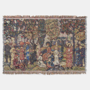 Autumn by Maurice Prendergast, Vintage Fine Art Throw Blanket