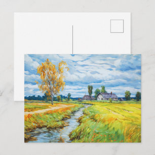 Autumn by the Havel River Postcard