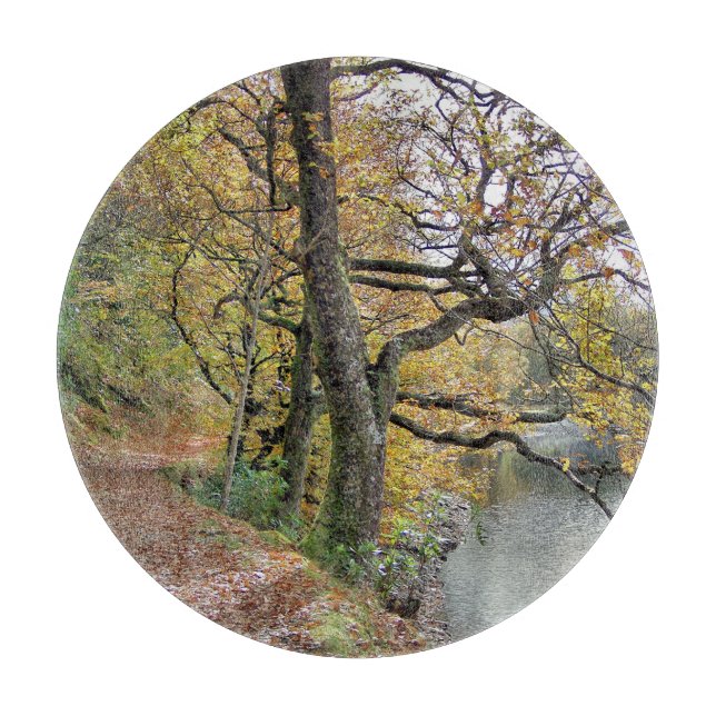 AUTUMN BY THE LAKE CUTTING BOARD (Front)
