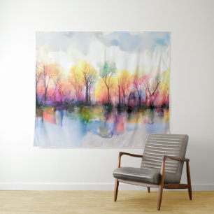 Autumn by the Lake Tapestry