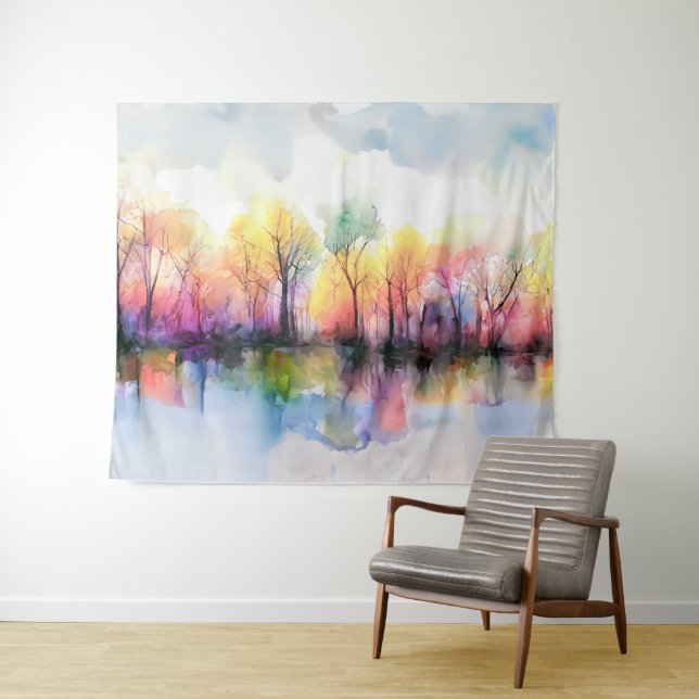Autumn by the Lake Tapestry (In Situ (Horizontal))