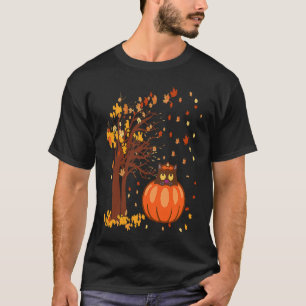 Autumn Ca Autumn Tree Autumn Fall Cat T-Shirt