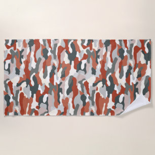 Autumn Camouflage Beach Towel