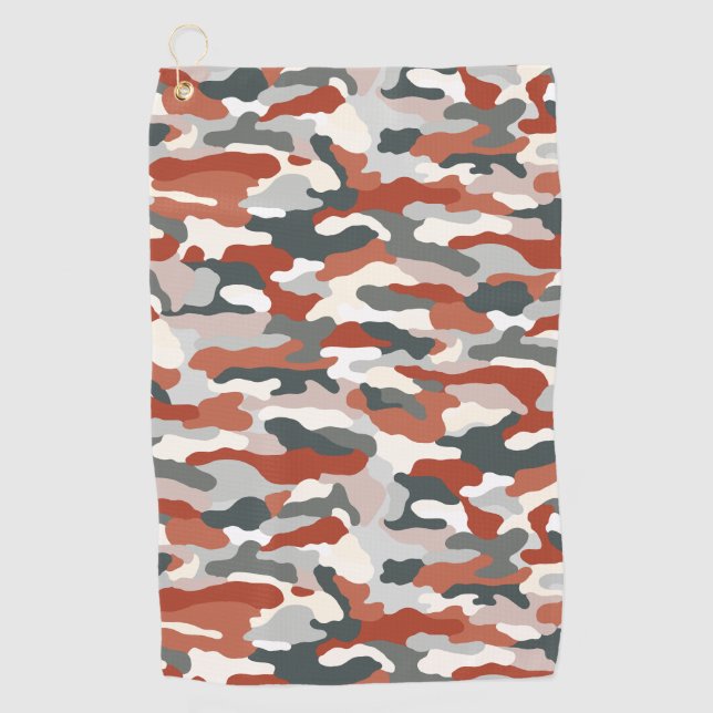 Autumn Camouflage Golf Towel (Front)