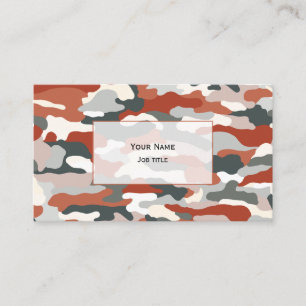 Autumn Camouflage (transparent white) Business Card