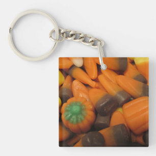 Autumn Candy Corn Acrylic Keychain