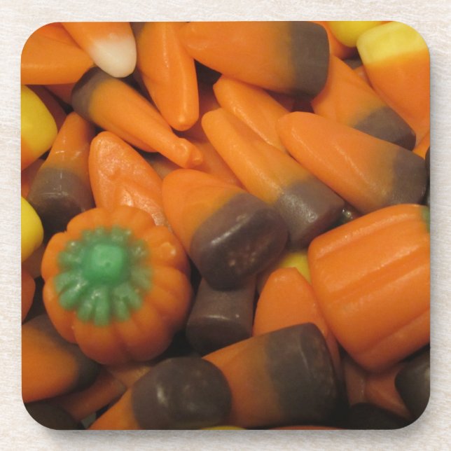 Autumn Candy Corn Coasters - Set of 6 (Front)