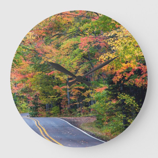 Autumn Canopy Of Colour Along Highway 41 2 Large Clock (Front)
