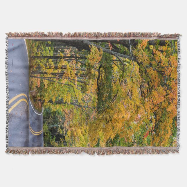 Autumn Canopy Of Colour Along Highway 41 Throw Blanket (Front)
