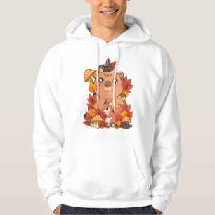 Autumn Capybara and Squirrel Friend Hoodie