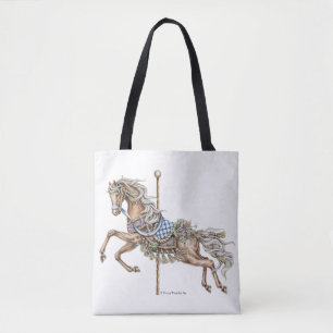 Autumn Carousel Horse Tote Bag