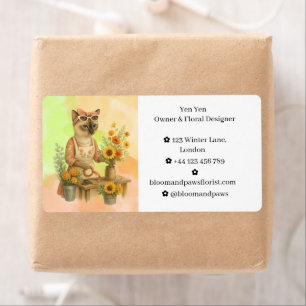 Autumn Cat florist arranging flowers